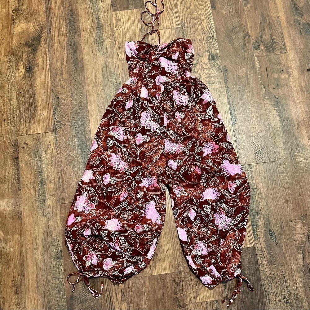 𝅺free PEOPLE Chocolate Combo jumpsuit. Size XS